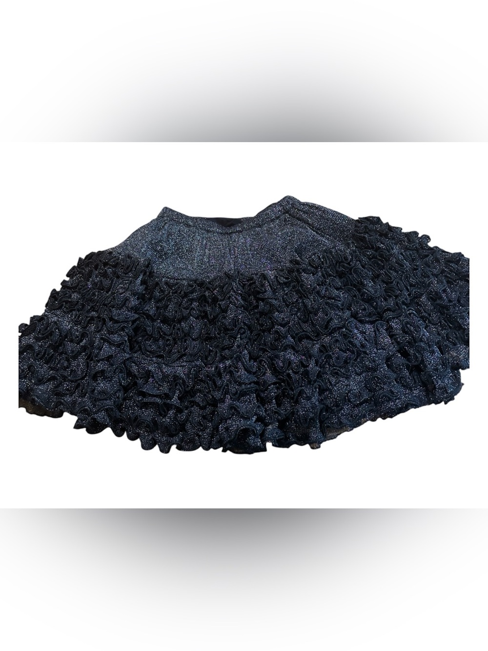 Sparkle Ruffle Black Little Girl’s Skirt